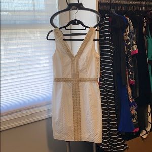 Lilly Pulitzer white and gold dress!